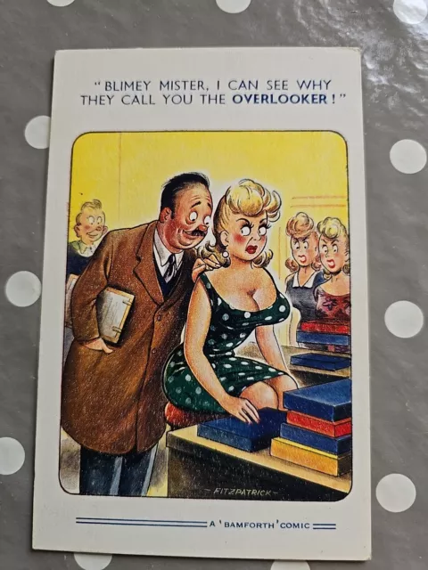 Vintage Saucy Seaside Comic Postcard Bamforth Black Triangle No 2078 FITZPATRICK