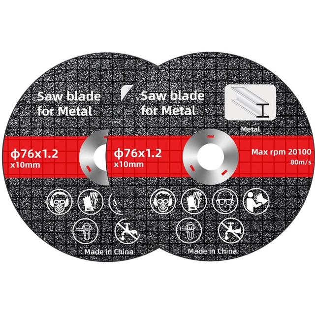 Hoja de sierra circular de 76 mm de calidad superior para procesamiento plano de metal