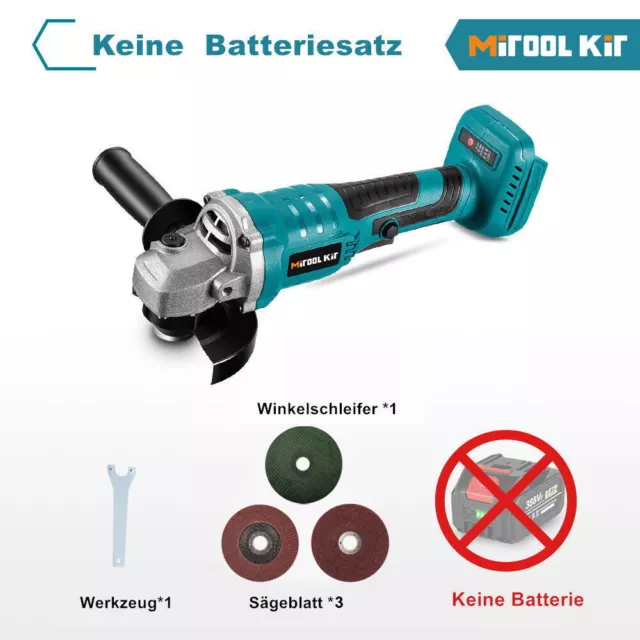 125mm 18V Akku Winkelschleifer Trennschleifer Schleifmaschine Flex Für Makita DE