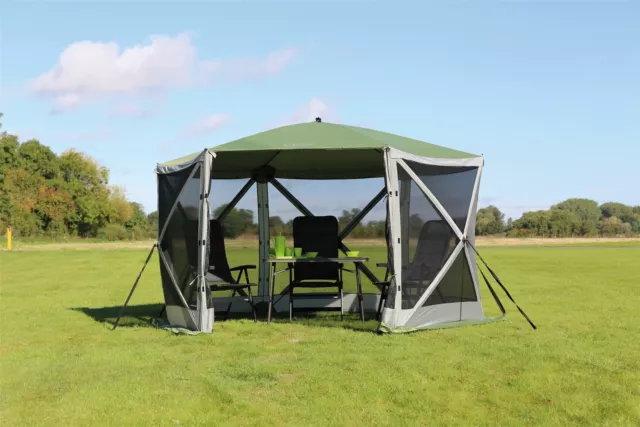 Spring Up Screen House 6 Instant Pitch Quest Leisure Camping Garden Shelter
