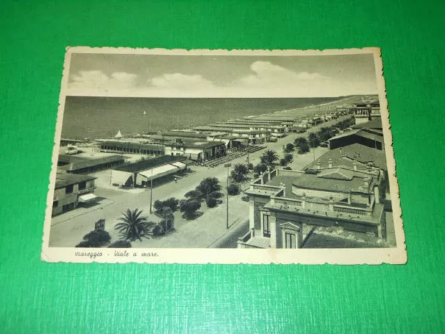 Cartolina Viareggio - Viale a mare 1941