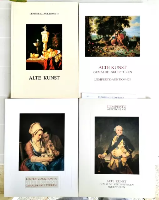 4  Kat. LEMPERTZ: ALTE KUNST 587/1980+621/87+630/88+652/1990+2 ERGEBNISLISTEN !