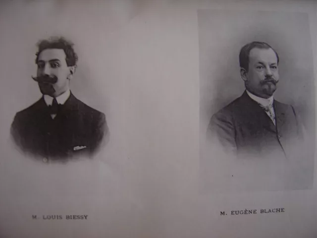 Portrait Phototypie de Louis BIESSY Né à Bizonnes Eugène BLACHE Né à Annonay