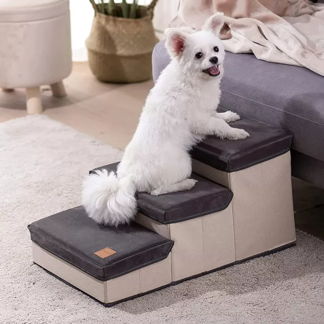 2in1 Haustiertreppe 3 stufige Katzentreppe Tiertreppe Hunderampe für Hunde Katze