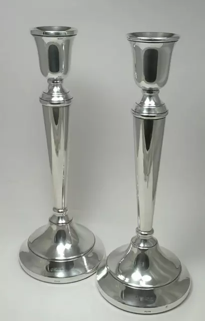 Vintage Pair of Sterling Silver Candlesticks (10 ¼”)  – Hallmarked 1991