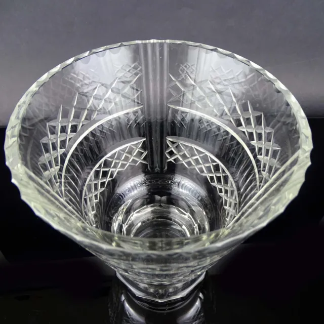 Antike Vase Kristallglas Glas Vase, 19th Anglo-Irish Cut Crystal 1800-1820 🌸 5