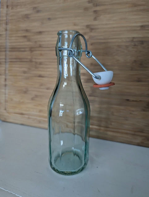 16 Pack Glass Bottles With Airtight Lids Swing Top Square Glass 250 ml 8oz