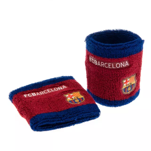 Barcelona Wristbands / Sweatbands Burgundy & Blue