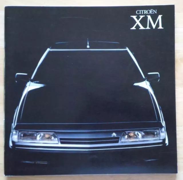 CITROEN XM SALOON RANGE 1990 UK Mkt Large Format Prestige Sales Brochure