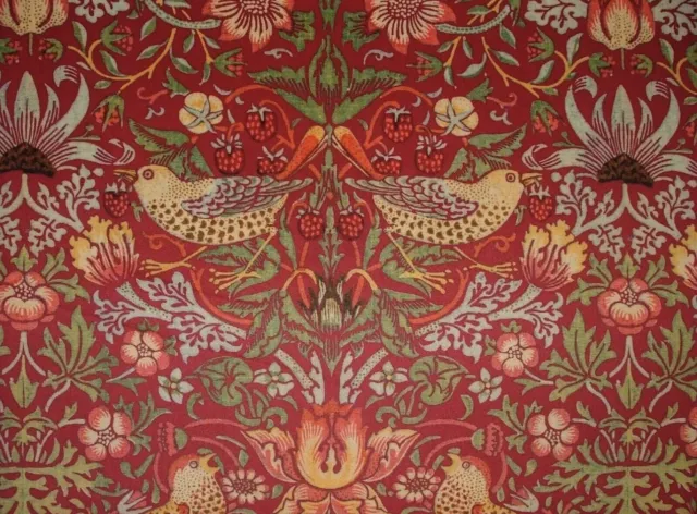 William Morris Premium Velvet Upholstery Fabric Cotton Rich Jacquard  Material