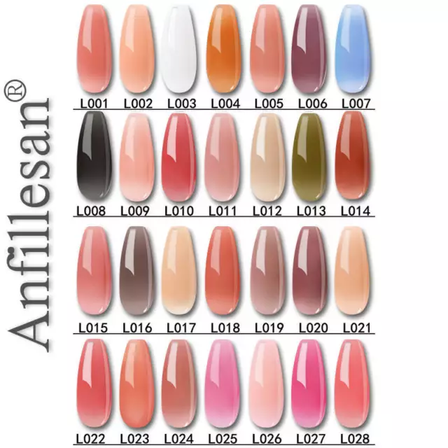 Anfillesan Jelly Gel Nail Polish UV Soak Off Nude Polish Nail Art Gel 28Colors