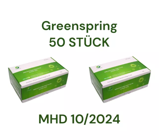 50 Green Spring Corona Schnelltest Antigen Speicheltest BfArM gelistet Covid 19