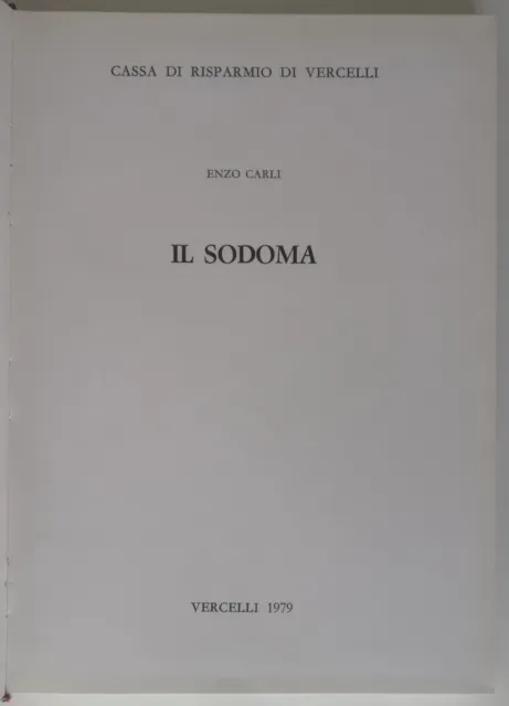 Il Sodoma Libro illustrato di Enzo Carli anno 1979 Cassa di Risparmio Vercelli 3
