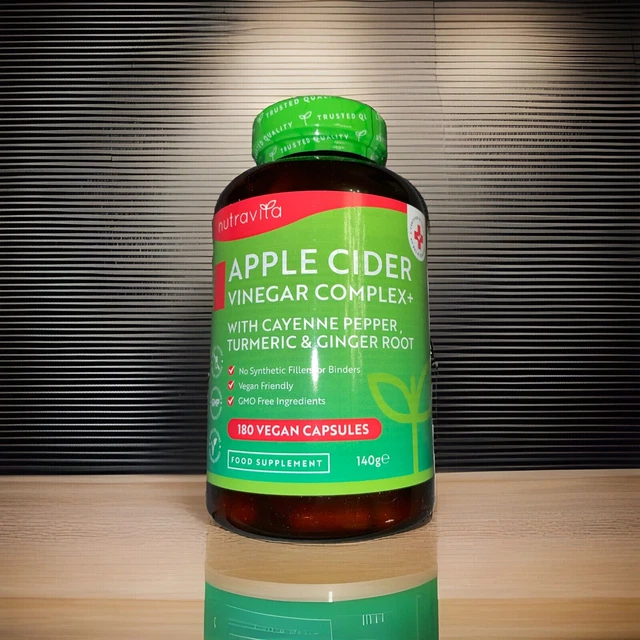 NUTRAVITA APPLE CIDER Vinegar Complex 180 Capsules Digestive Health