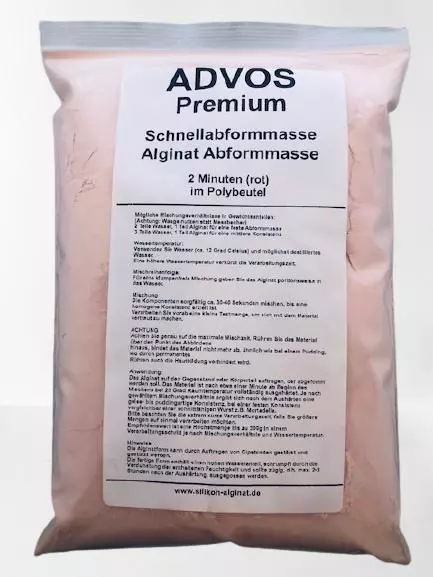 ADVOS Alginat Abformmasse Körperabformung Baby Kind rot ultrafast 2 Minuten 1kg