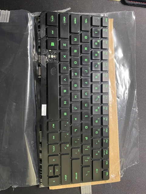 Teclado gamer Razer QWERTY Razer Orange inglés US color negro con luz