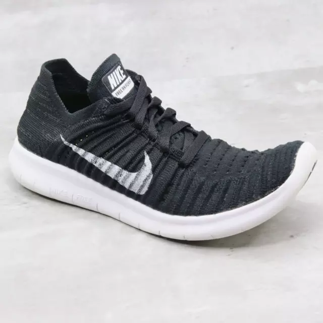 Nike Free RN Flyknit Women's 6.5 US Black Running Shoes Sneakers 831070-001 2