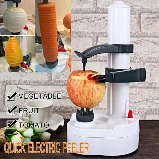 Electric Automatic Fruit & Vegetable Peeler – Rotating Potato Peeler Machine, Plastic/Stainless Steel