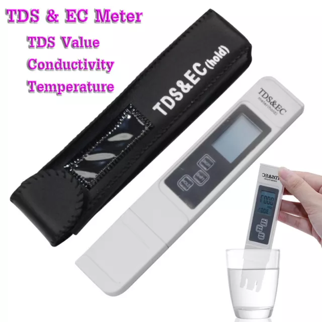 Testeur Numérique Qualité de l'eau Pureté Compteur TDS EC Test Filtre Tester