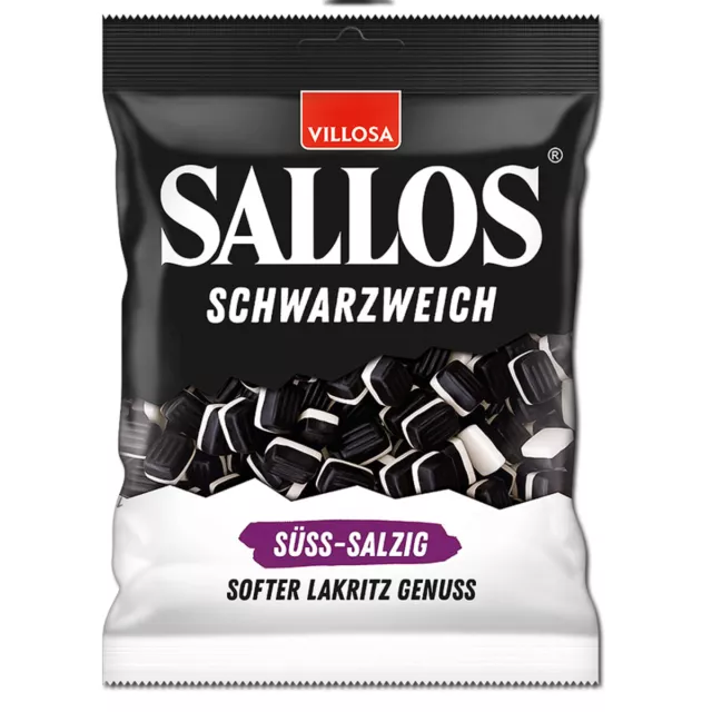 Sallos Schwarzweich Süß Salzig Weichlakritz Con Zucchero Effervescente