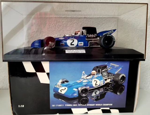 Minichamps 1:18  J.stewart  Tyrrell Ford 003  World Champion 1971  Ovp + Vitrine