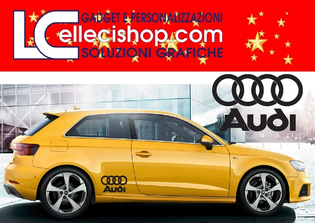 Adesivi Per Cerchi Auto Aud Sport S-Line - Bianco - 4 Pezzi - Vinile Alta Qualità - Facili Da Applicare - Foto 4