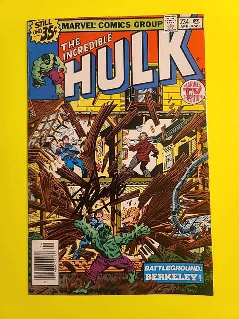 Incredible Hulk 234 Vf+ 1St App Quasar Signed By Stan Lee, Milgrom & Roger Stern