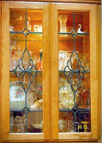 Custom stained glass  cabinet insert windows Heritage Design