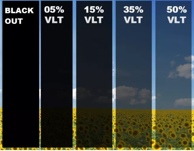 Uncut Window Tint VLT Film Heat Reduce Block Shade Blackout Mirror Home Office