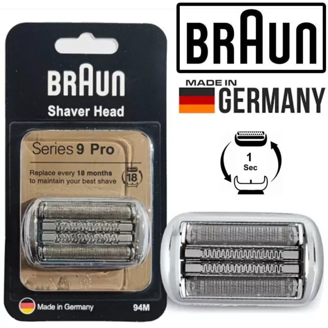 Braun 94M Ersatz Scherkopf Kombipack Kassette für Rasierer Series 9 & 9 Pro -Neu