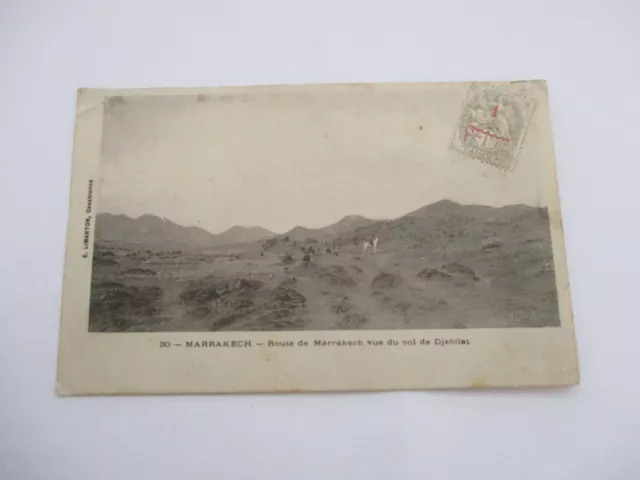 Cpa Africa Le Marrakech Marrakech Road Marrakech View From The Jebillat Pass