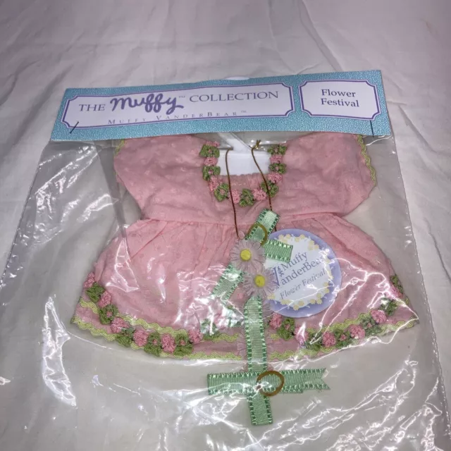 VTG 1992 Muffy Vanderbear Flower Festival Pink Dress NEW