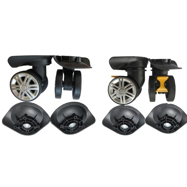1 pair A19 DIY Suitcase Luggage Replacement Swivel Mute Roller Wheels Repair