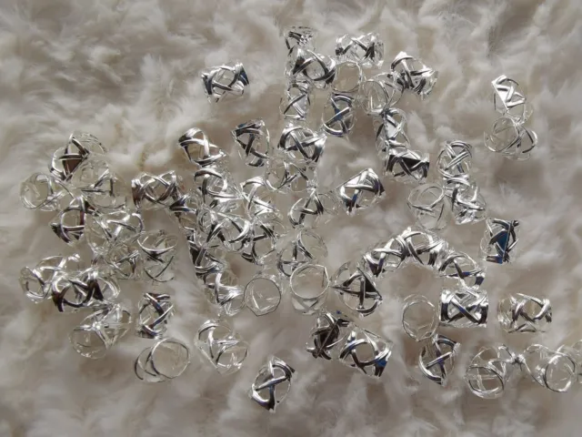 20 silver metal hair ring beads braids dredlocks hair accessories