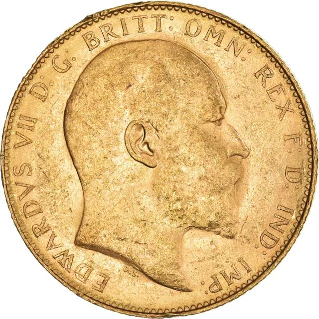 [#221963] Coin, Great Britain, Edward VII, Sovereign, 1909, London, Souverain, A