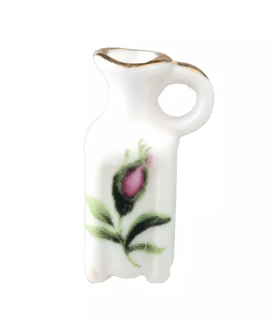 Dolls House Small Floral Ceramic Pitcher Jug Miniature Kitchen Dining Accessory