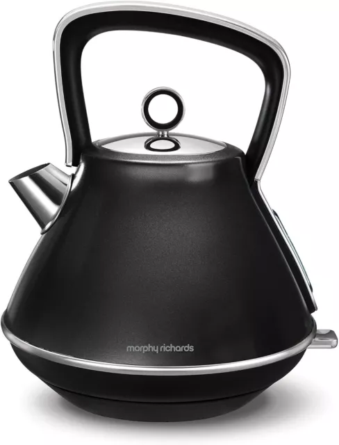 ✦ Morphy Richards Evoke Kettle ✦ Special Edition Steel Pyramid 100110 Black