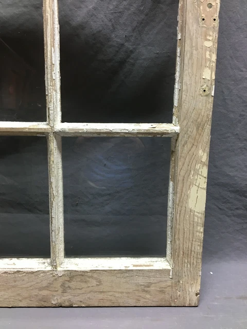 Antique Single 8 Lite Casement Cabinet Cupboard Window Vintage 21x45 1400-21B 6