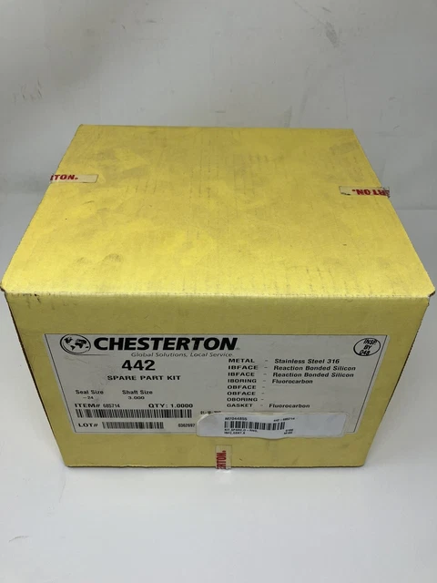 New Chesterton 442 Spare part Kit, Seal Size 24, Shaft Size 3.000, item # 685714