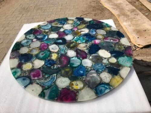 42" Mix Agate Table Top / Agate Stone Center Table Top / Home Garden Decor