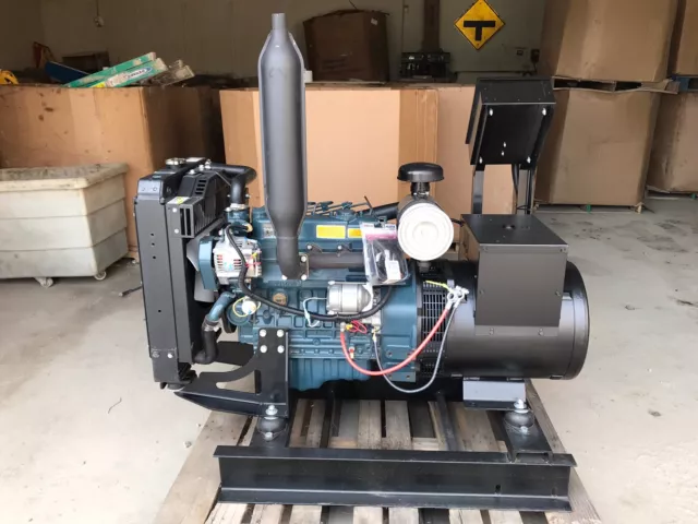 New 15 Kw Kubota Diesel Generator 120/240 Volt 1 Ph Re-Connectable Marathon