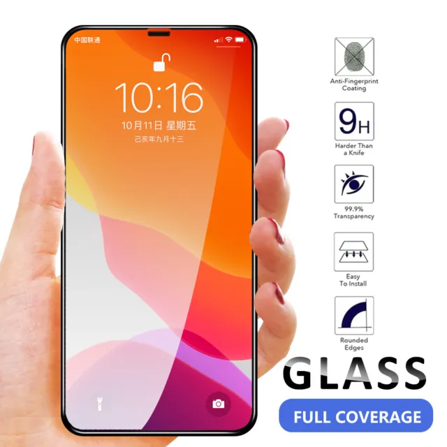 10D Curved Tempered Glass Screen Protector For iPhone 15 14 13 12 Pro Max 11 XS