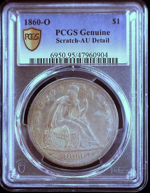 1860-O Seated Liberty Dollar, AU