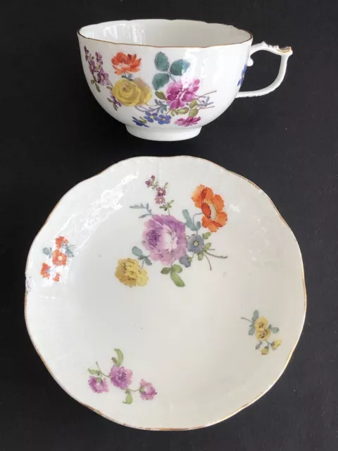 Ancienne TASSE et SOUS TASSE en porcelaine de MEISSEN XVIIIe/XIXe