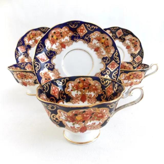 Royal Albert "Heirloom" Three Bone China Cups And Saucers Vintage England