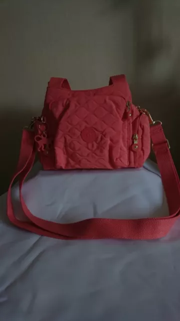 Kipling Coral Cyrille Shoulder/Cross Body/Grab Handbag&Walking Monkey Immaculate