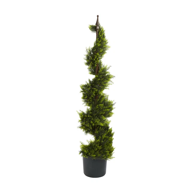 Nearly Natural 4' Cypress Spirial Silk Tree