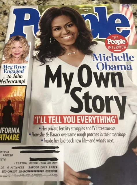 PEOPLE MAGAZINE NOVEMBER 26, 2018 My own Story Michelle Obama $2.99