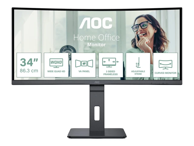 AOC Pro-line CU34P3CV P3 Series LED-Monitor gebogen 86.36 cm (34) ~D~