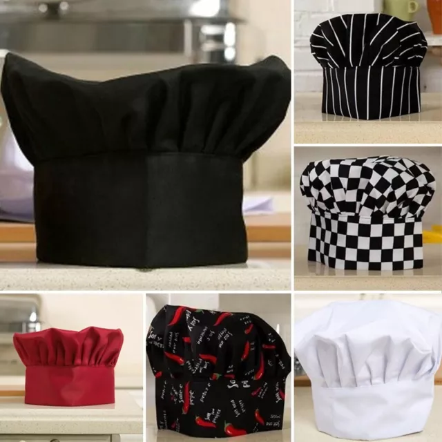Chef Hat Polyester 16cm/6.3’’ Adults and Children Kitchen Elastic Cap Catering